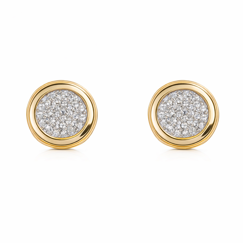 Alyssa Pavé Zircon Stud Earrings
