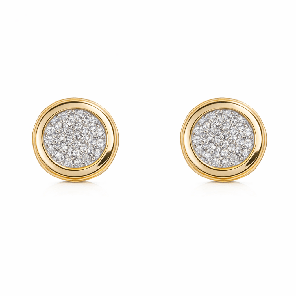 Alyssa Pavé Zircon Stud Earrings - Luiza Jewelry