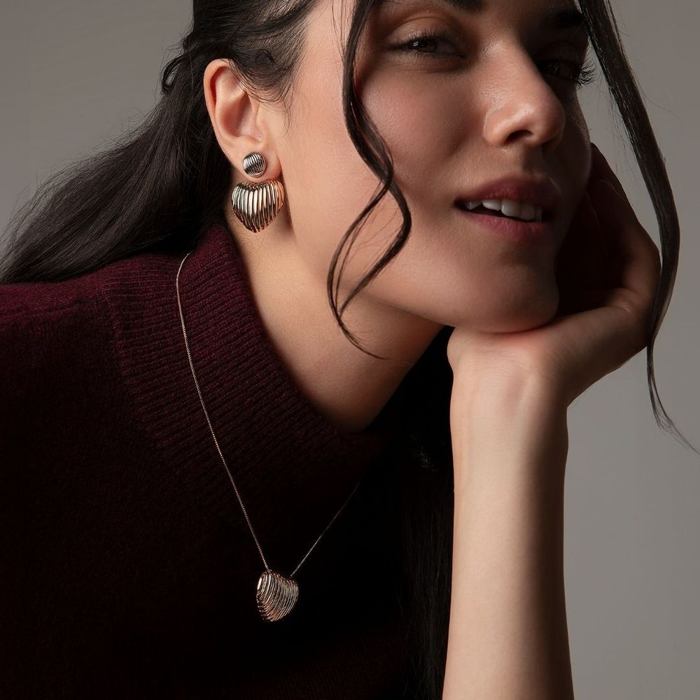 Nikki Frizzy Heart Earrings - Luiza Jewelry