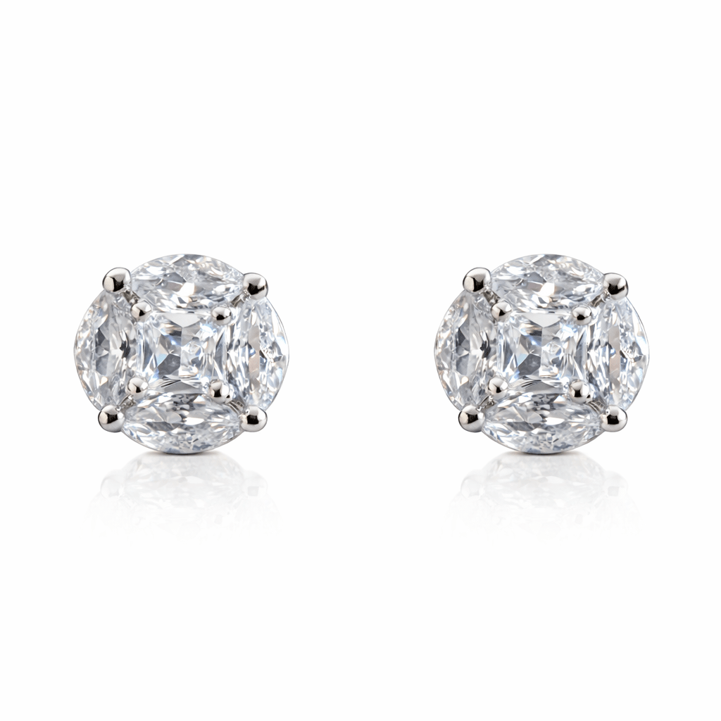 Mabel Zircon Statement Stud Earrings - Luiza Jewelry