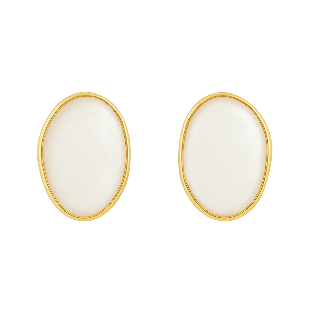 Lina Oval Earrings - Luiza Jewelry