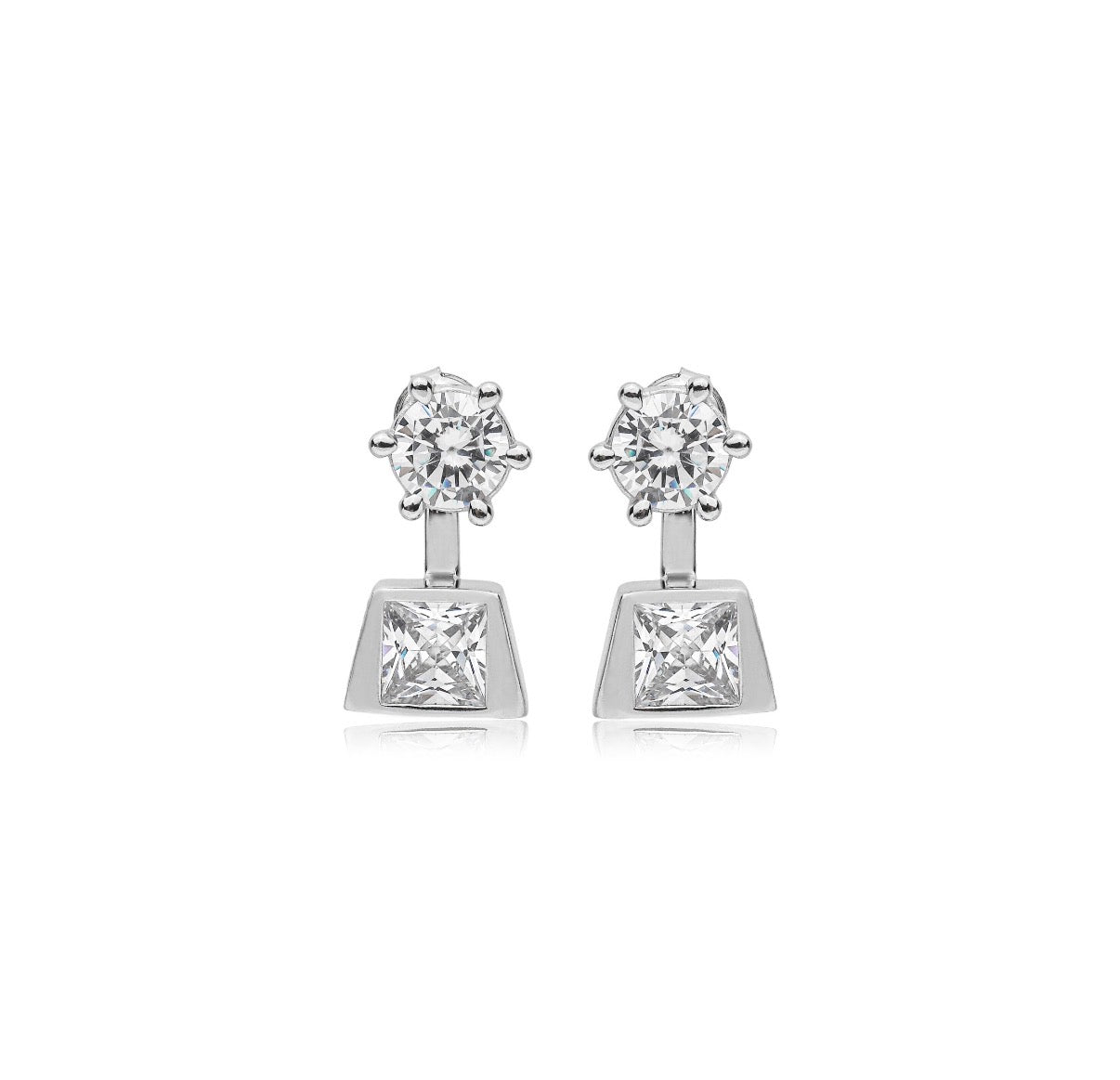 Ruth Silver 925 Zirconia Earring - Luiza Jewelry