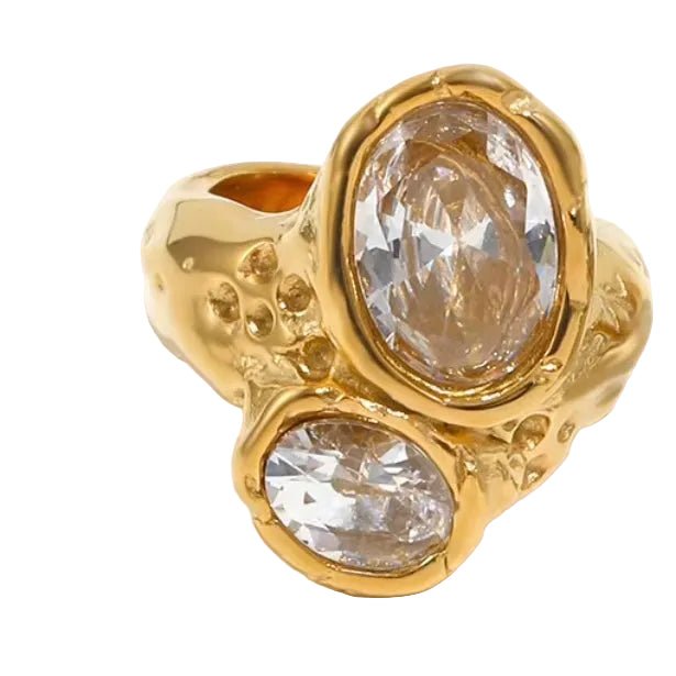 Clara Two-Stone Ring - Luiza Jewelry