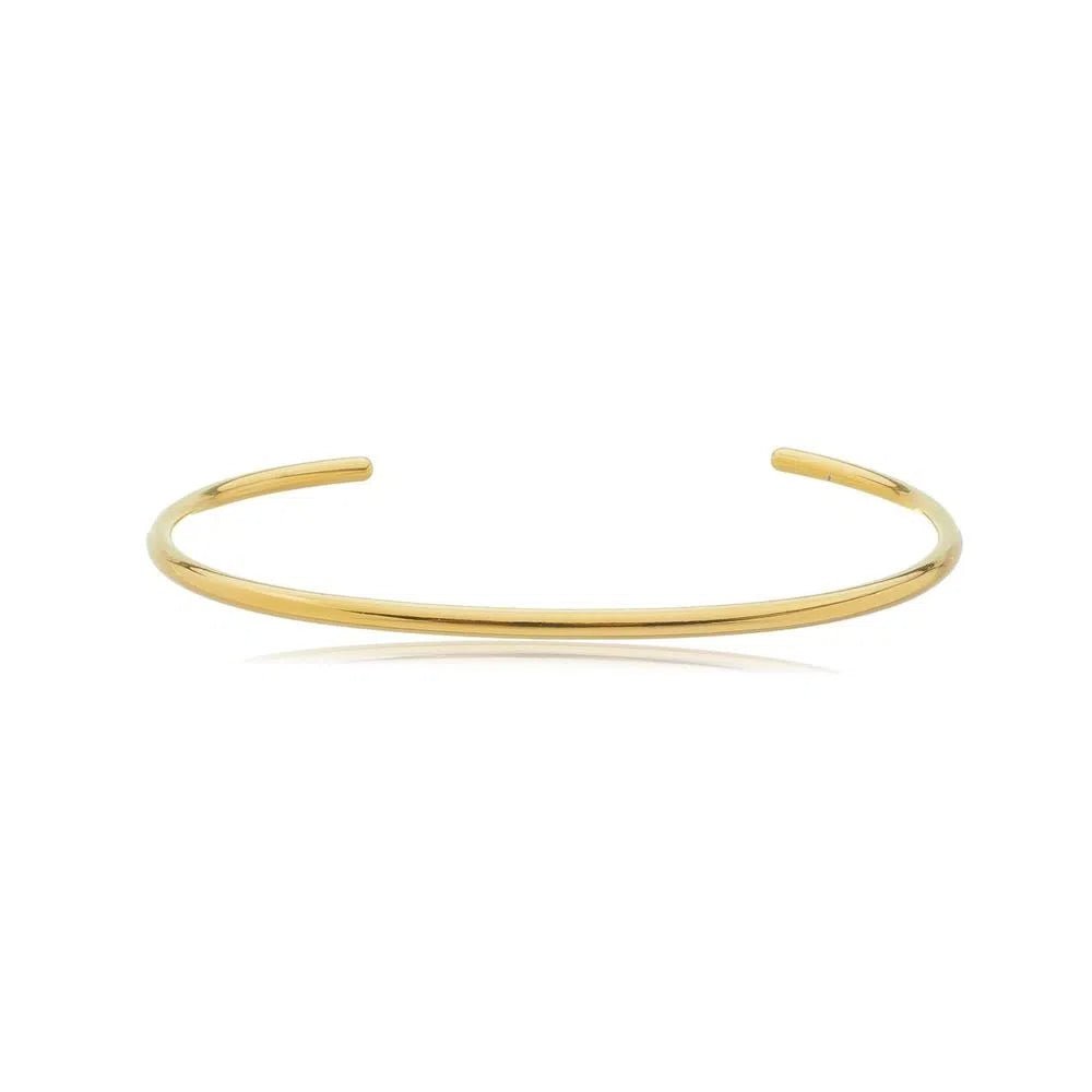 Mixed metal slim tube bracelet in gold and silver tones – Sage by Luiza Jewelry