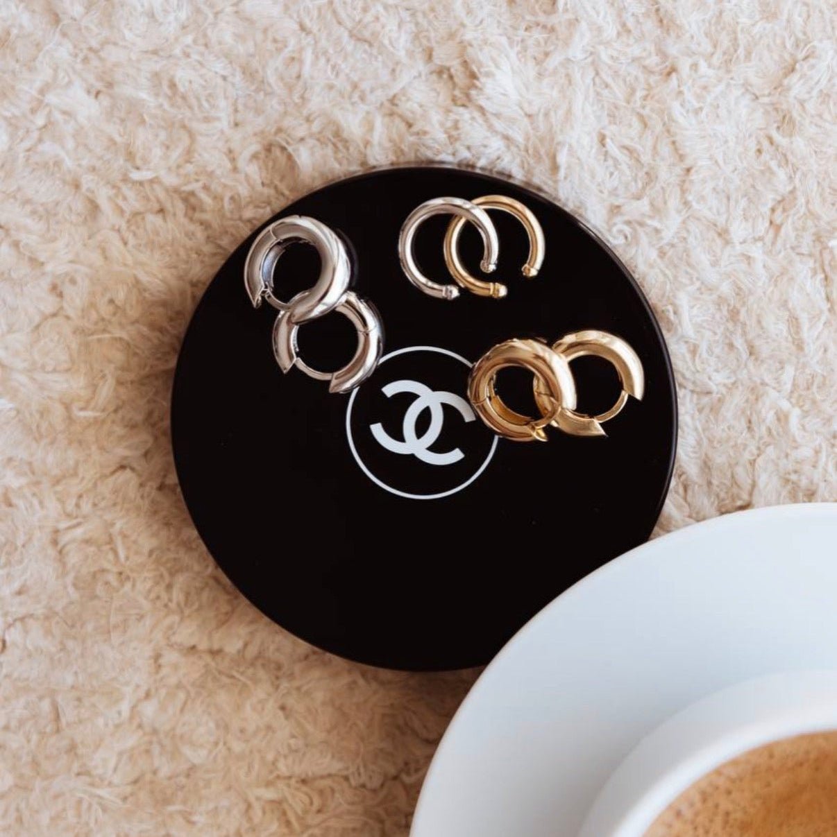 Bonnie Small Chunky Hoop Earrings - Luiza Jewelry