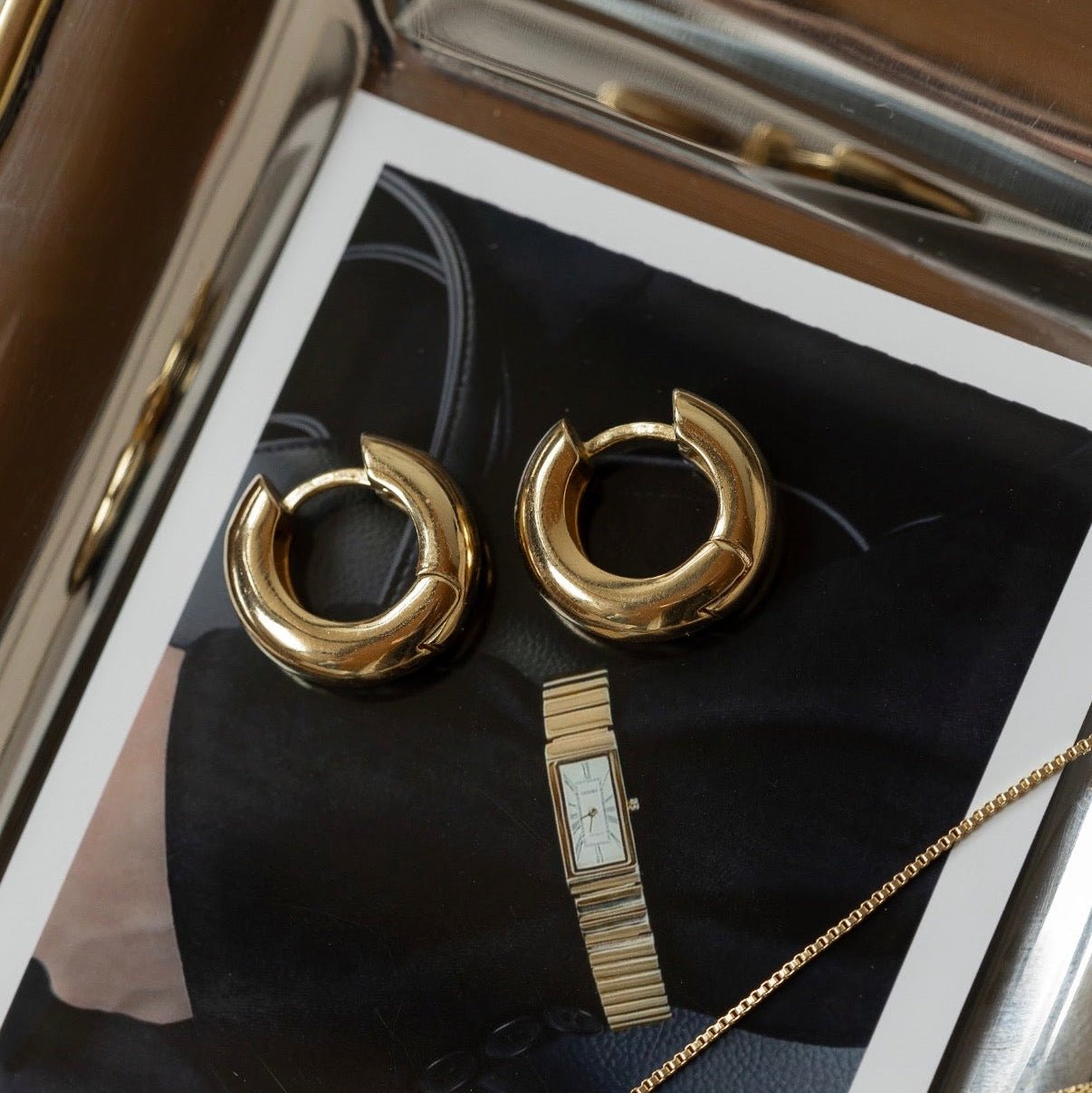 Bonnie Small Chunky Hoop Earrings - Luiza Jewelry
