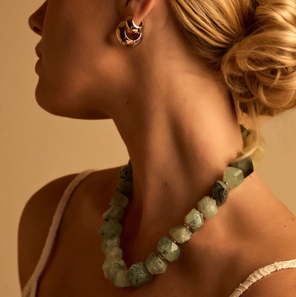 Katelyn Green Quartz Necklace - Luiza Jewelry