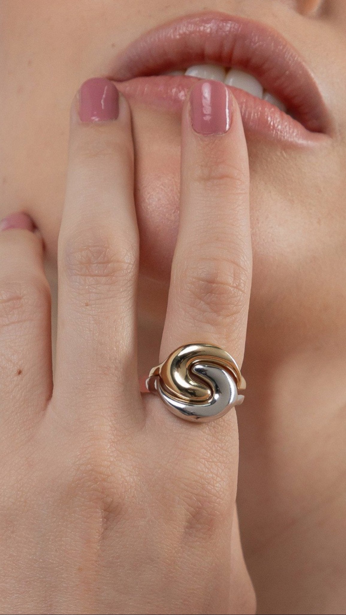 Luciana Duo Metal Ring - Luiza Jewelry