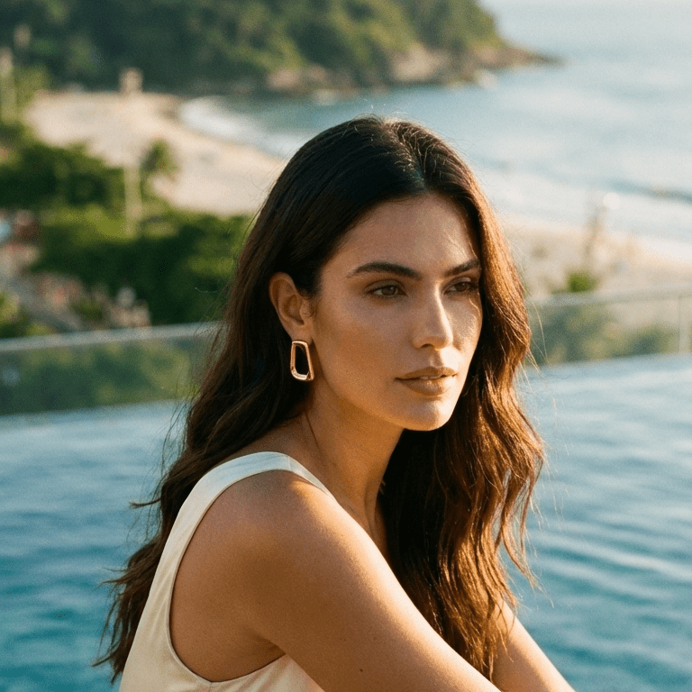 Nellie Gold Geometric Earrings - Luiza Jewelry