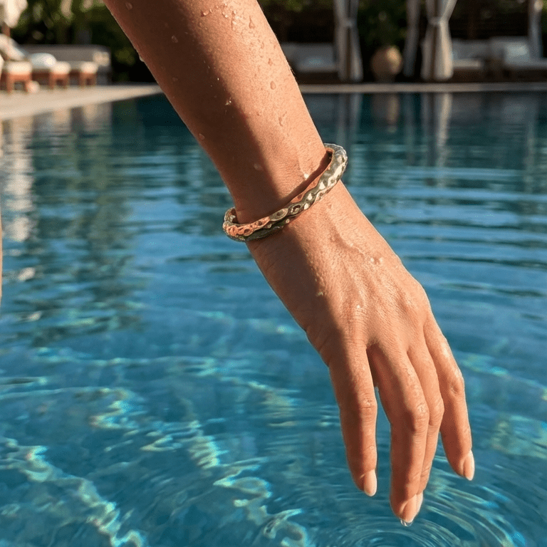 Raw Sculptural Gold Textured Cuff Bracelet - Luiza Jewelry