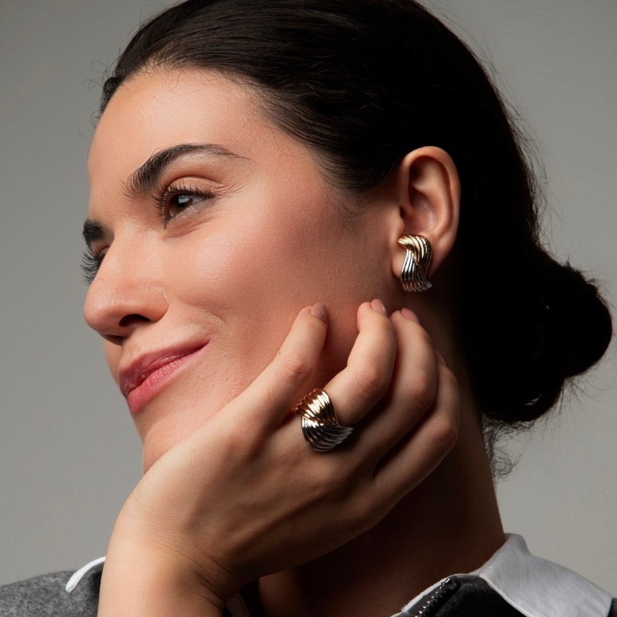 Darcy - Duo Wave Ring - Luiza Jewelry