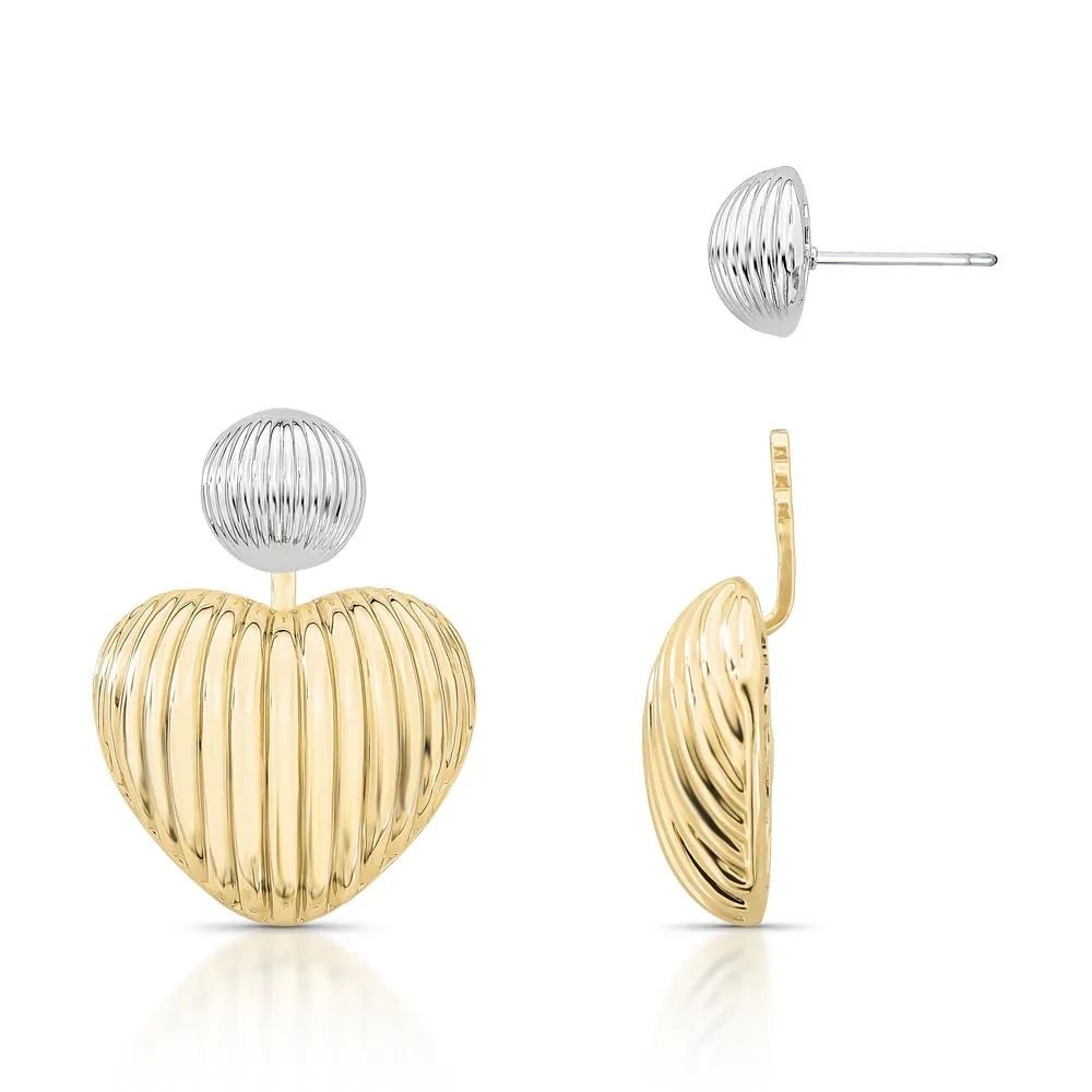 Nikki Frizzy Heart Earrings - Luiza Jewelry
