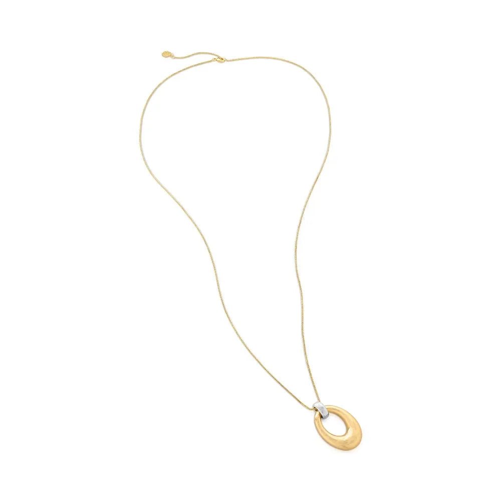 Ava – Void Oval Pendant Necklace - Luiza Jewelry