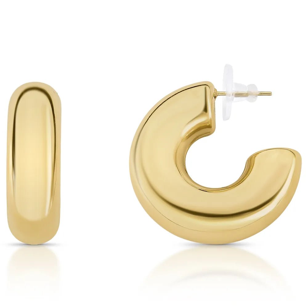 Faith City Gold Hoop Earrings - Luiza Jewelry