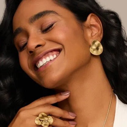 Crushed Glam Earrings - Luiza Jewelry