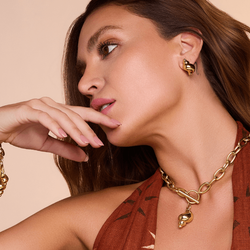 Gwen Solar Shell Earrings - Luiza Jewelry