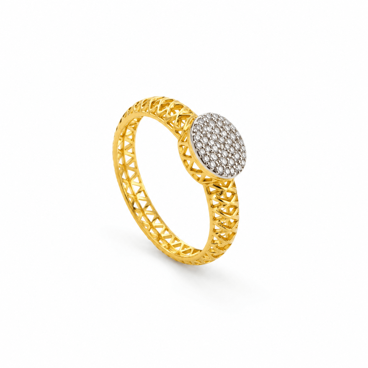 Pavé Circle Ring - Luiza Jewelry