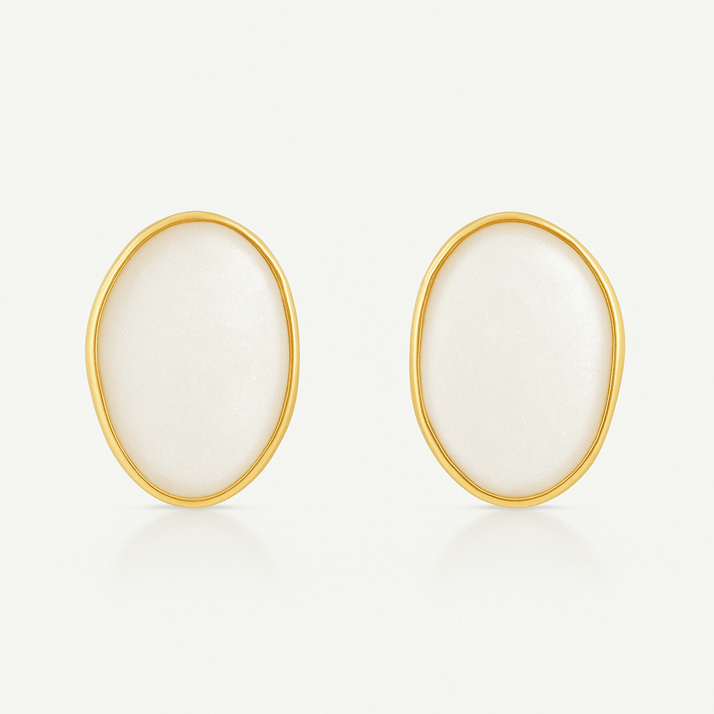 Lina Oval Earrings - Luiza Jewelry