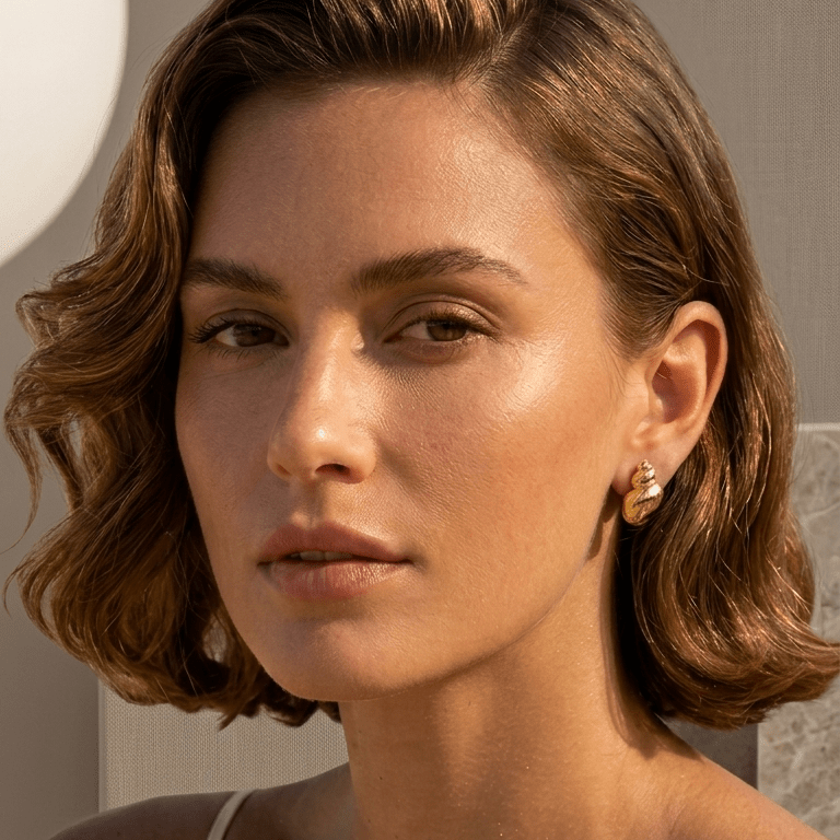Gwen Solar Shell Earrings - Luiza Jewelry