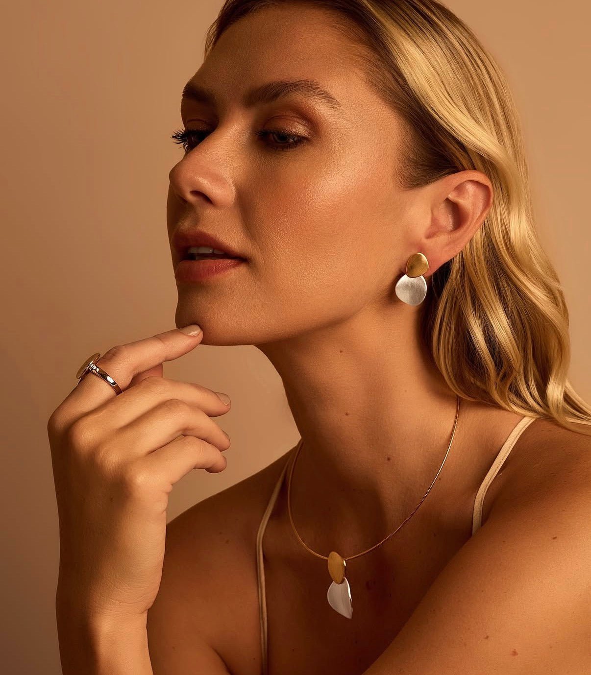 Beatriz Duo Pendant Necklace - Luiza Jewelry