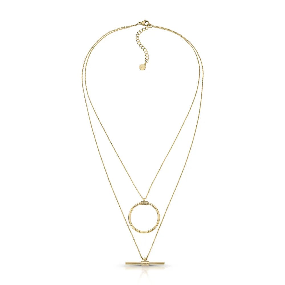 Ivy Minimalist Double Chain Gold Necklace - Luiza Jewelry