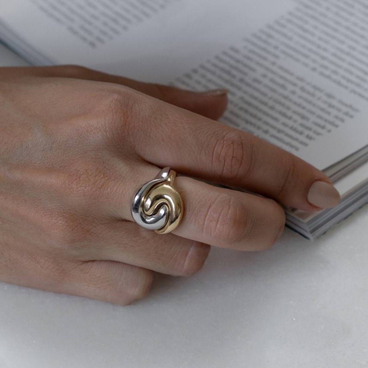 Luciana Duo Metal Ring - Luiza Jewelry