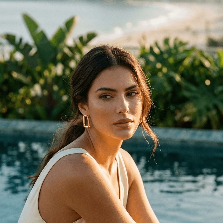 Nellie Gold Geometric Earrings - Luiza Jewelry