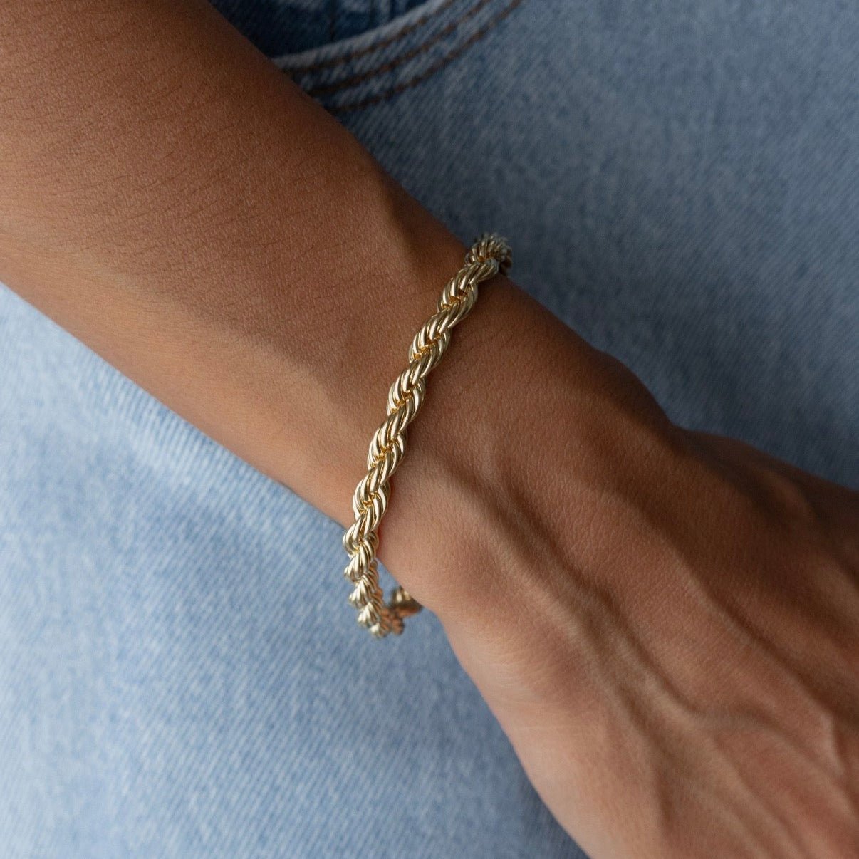 Audrey - Twisted Rope Chain Bracelet - Luiza Jewelry
