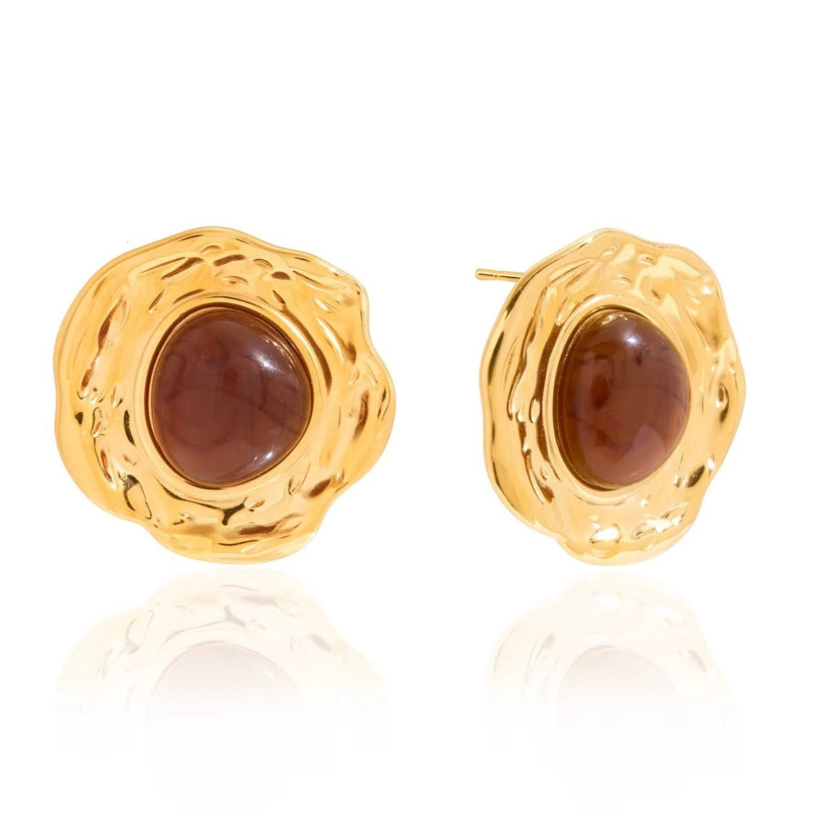 Vera Wine Stone Earrings - Luiza Jewelry