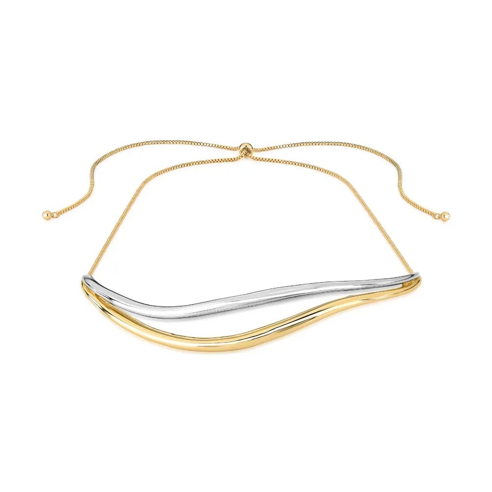 Lisa Curved Bar Necklace - Luiza Jewelry