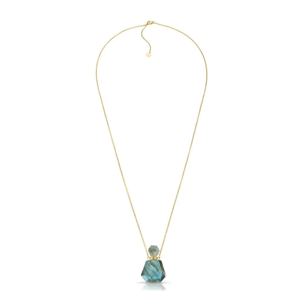 Effect Perfume Necklace – Labradorite Stone - Luiza Jewelry