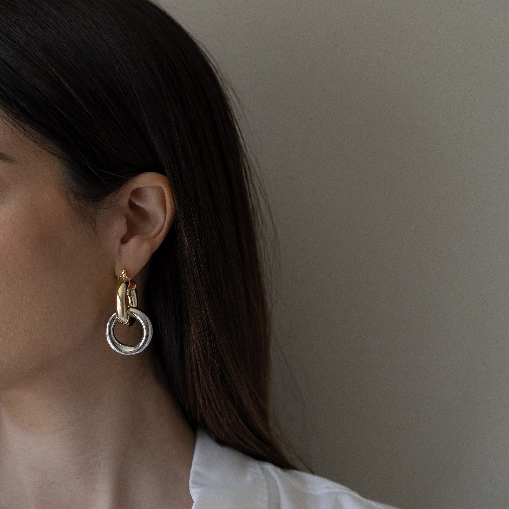 Pietra Double Hoop